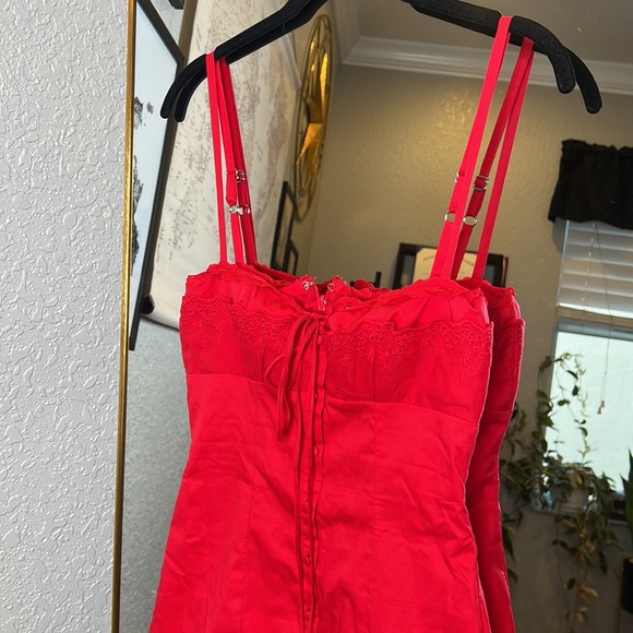 HOUSE OF CB 'Luci' Cherry Corset Dress NWOT - Picture 7 of 10